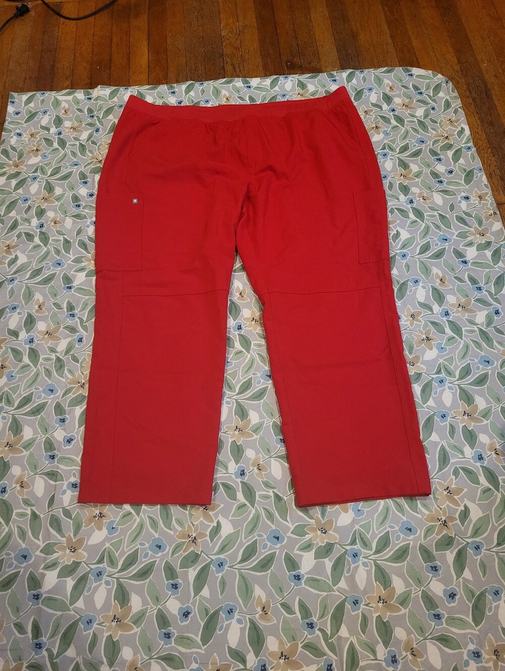 Womens 6XL Figs Technical Collection Pop Red Scrub Pants